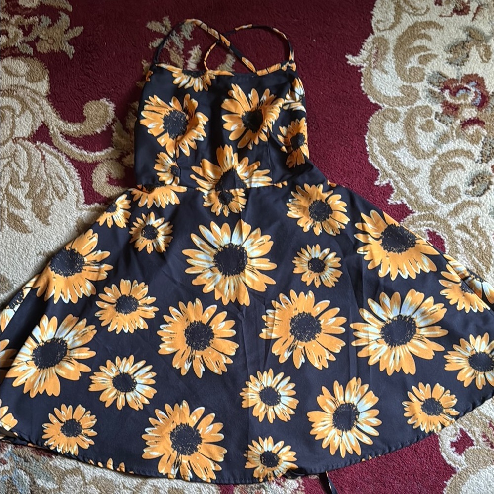 Sunflower Print Dress